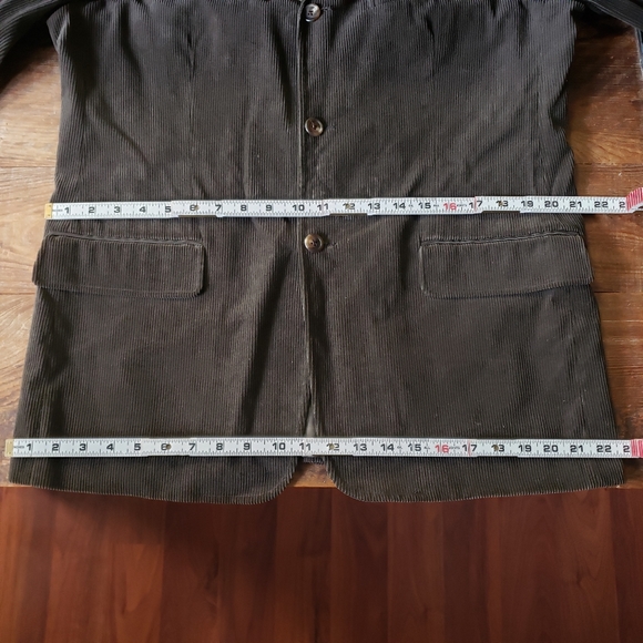 Polo Ralph Lauren Corduroy Olive Green 3 Button Sports Coat Blazer Mens Large - Picture 10 of 10